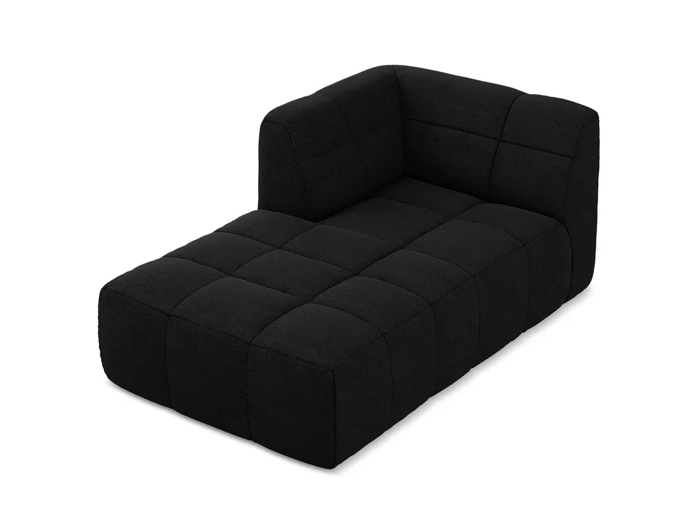 Szezlong levostranný ALOHA černý boucle